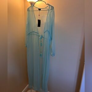 Sheer Blue Maxi Dress